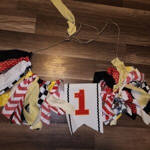 1st Birthday High Chair Banner Unisex